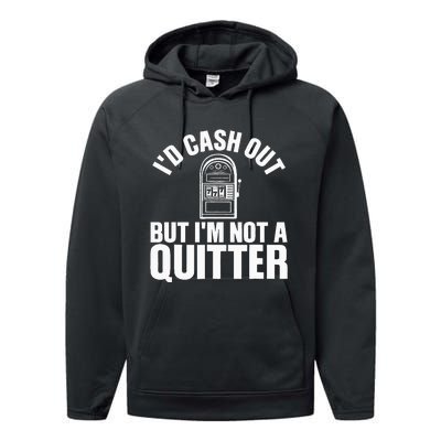 Funny Casino Designs For  Gambling Game Players Performance Fleece Hoodie