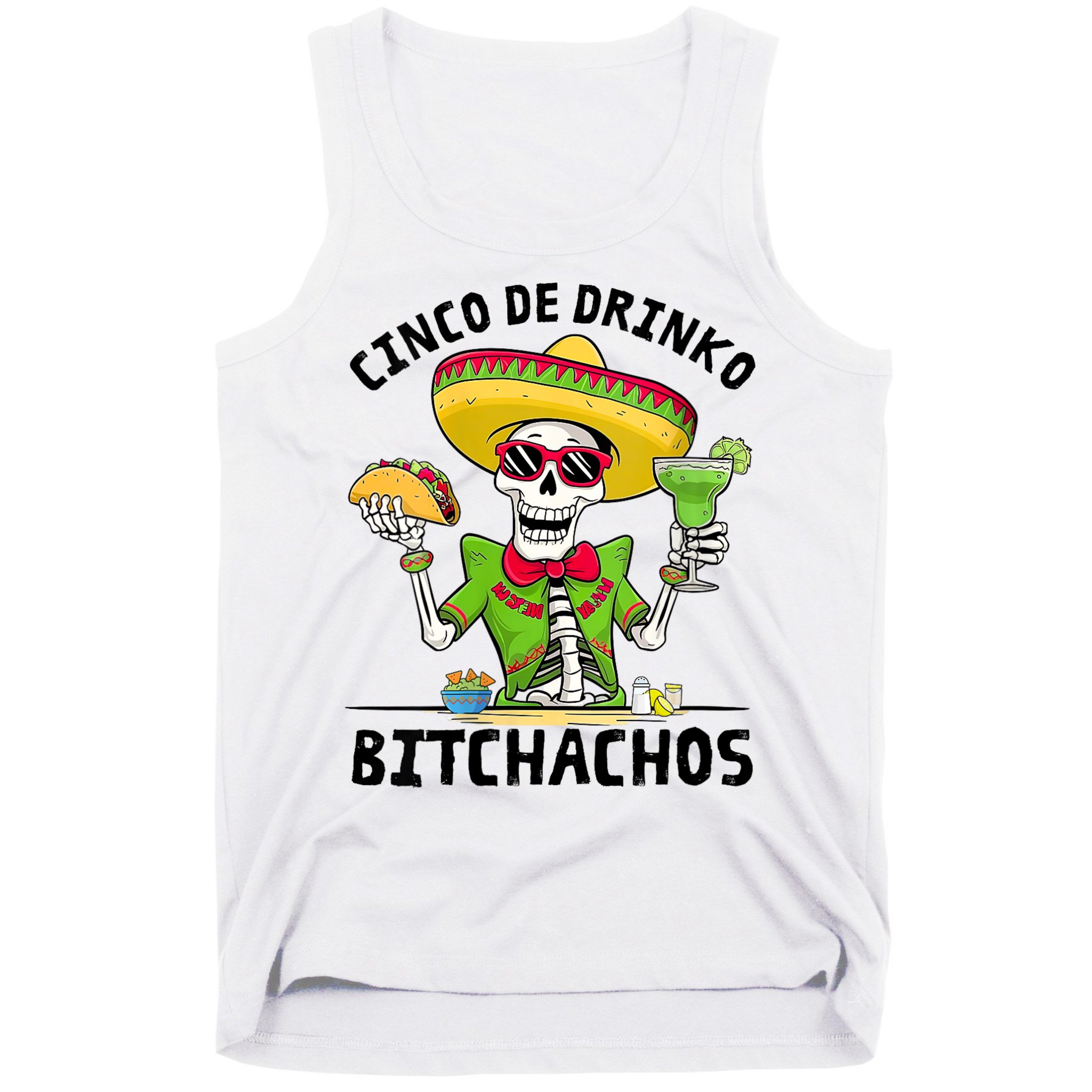 Funny Cinco De Drinko Bitchachos Mexican Fiesta Drinking Tank Top