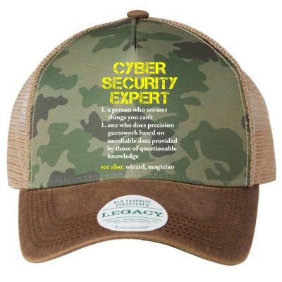 Funny Cybersecurity Definition Expert Computer Engineer TShirt Legacy Tie Dye Trucker Hat