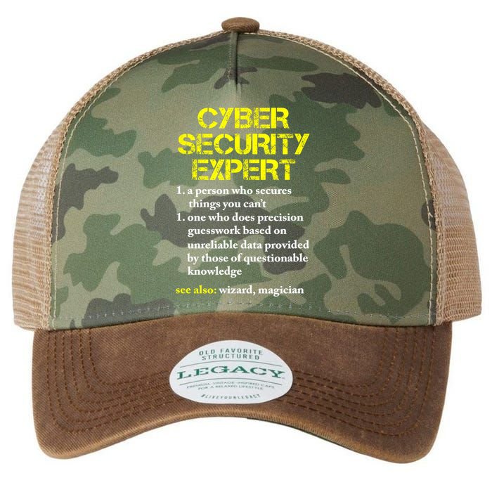 Funny Cybersecurity Definition Expert Computer Engineer TShirt Legacy Tie Dye Trucker Hat