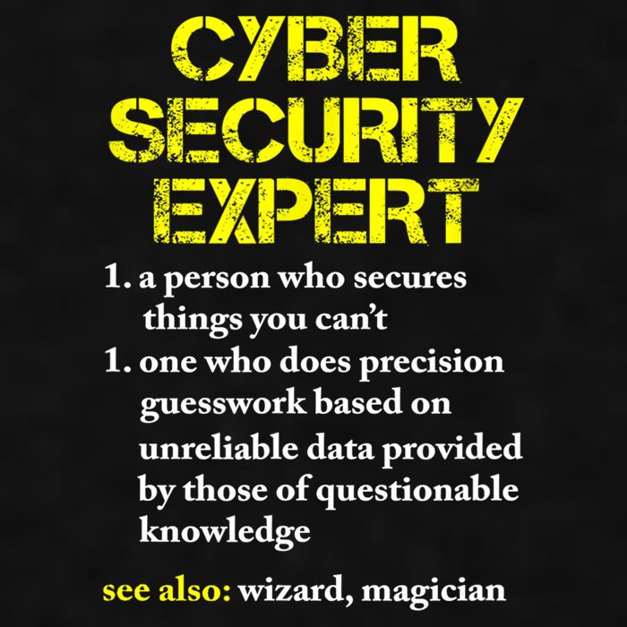 Funny Cybersecurity Definition Expert Computer Engineer TShirt Ladies PosiCharge Tri-Blend Wicking Tank