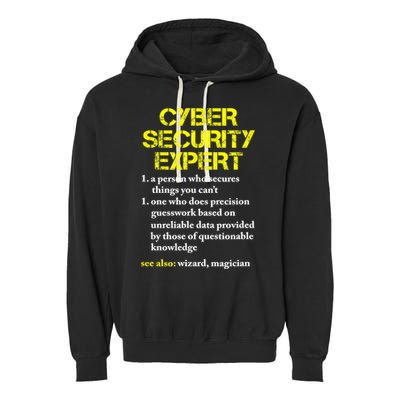 Funny Cybersecurity Definition Expert Computer Engineer TShirt Garment-Dyed Fleece Hoodie