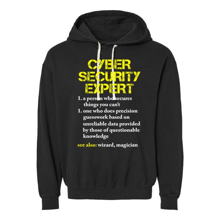 Funny Cybersecurity Definition Expert Computer Engineer TShirt Garment-Dyed Fleece Hoodie