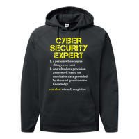 Funny Cybersecurity Definition Expert Computer Engineer TShirt Performance Fleece Hoodie