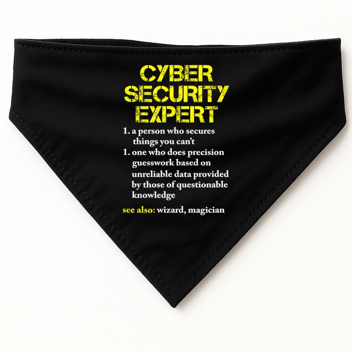 Funny Cybersecurity Definition Expert Computer Engineer TShirt USA-Made Doggie Bandana