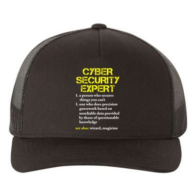 Funny Cybersecurity Definition Expert Computer Engineer TShirt Yupoong Adult 5-Panel Trucker Hat