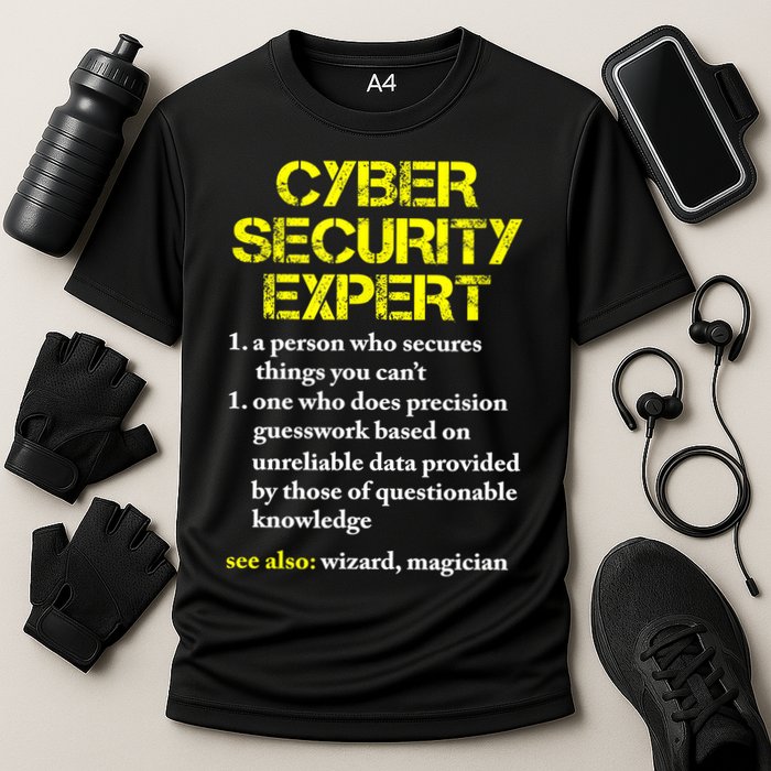 Funny Cybersecurity Definition Expert Computer Engineer TShirt Performance Shirt