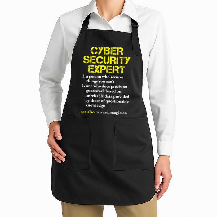 Funny Cybersecurity Definition Expert Computer Engineer TShirt Apron