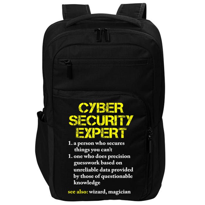 Funny Cybersecurity Definition Expert Computer Engineer TShirt Impact Tech Backpack