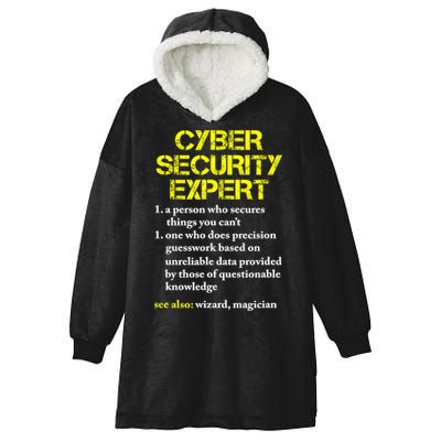 Funny Cybersecurity Definition Expert Computer Engineer TShirt Hooded Wearable Blanket