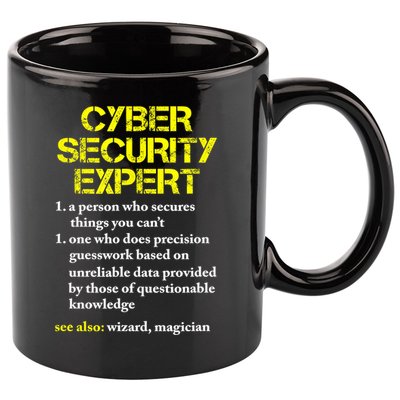 Funny Cybersecurity Definition Expert Computer Engineer TShirt 11oz C Handle Ceramic Mug