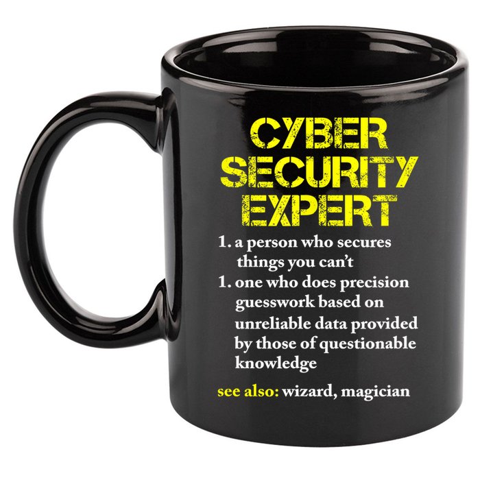 Funny Cybersecurity Definition Expert Computer Engineer TShirt 11oz C Handle Ceramic Mug