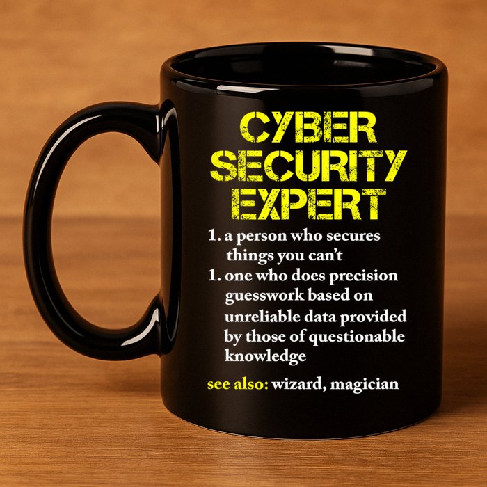 Funny Cybersecurity Definition Expert Computer Engineer TShirt 11oz C Handle Ceramic Mug