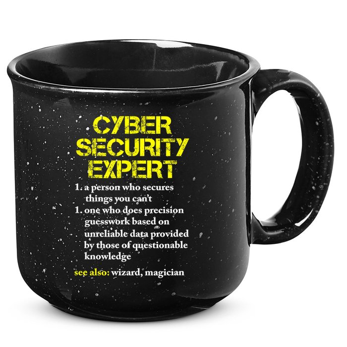 Funny Cybersecurity Definition Expert Computer Engineer TShirt 15oz Campfire Ceramic Mug