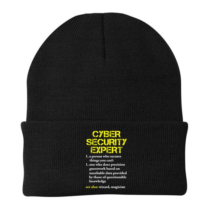 Funny Cybersecurity Definition Expert Computer Engineer TShirt Knit Cap Winter Beanie