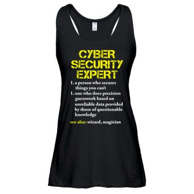 Funny Cybersecurity Definition Expert Computer Engineer TShirt Ladies Essential Flowy Tank