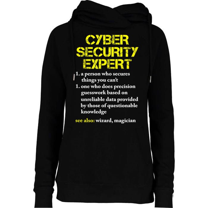 Funny Cybersecurity Definition Expert Computer Engineer TShirt Womens Funnel Neck Pullover Hood