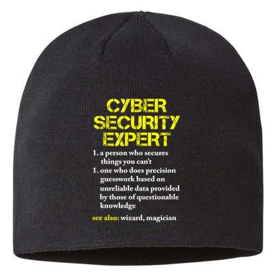 Funny Cybersecurity Definition Expert Computer Engineer TShirt Sustainable Beanie