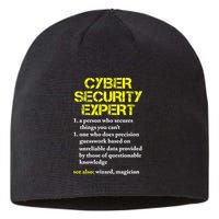 Funny Cybersecurity Definition Expert Computer Engineer TShirt Sustainable Beanie