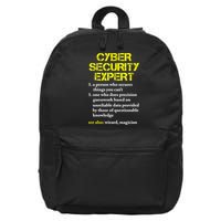 Funny Cybersecurity Definition Expert Computer Engineer TShirt 16 in Basic Backpack