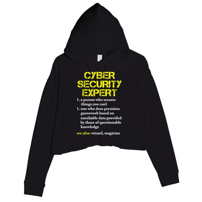Funny Cybersecurity Definition Expert Computer Engineer TShirt Crop Fleece Hoodie
