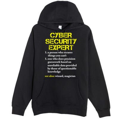 Funny Cybersecurity Definition Expert Computer Engineer TShirt Premium Pullover Hoodie