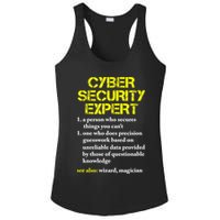 Funny Cybersecurity Definition Expert Computer Engineer TShirt Ladies PosiCharge Competitor Racerback Tank