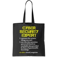 Funny Cybersecurity Definition Expert Computer Engineer TShirt Bag