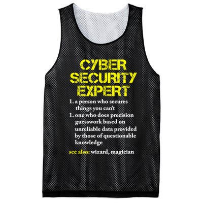 Funny Cybersecurity Definition Expert Computer Engineer TShirt Mesh Reversible Basketball Jersey Tank