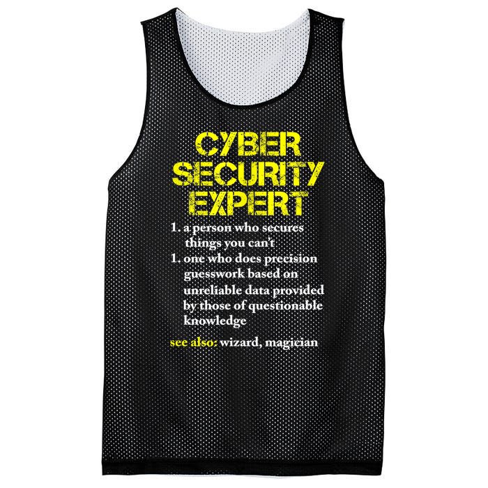 Funny Cybersecurity Definition Expert Computer Engineer TShirt Mesh Reversible Basketball Jersey Tank