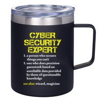 Funny Cybersecurity Definition Expert Computer Engineer TShirt 12oz Stainless Steel Coffee Mug