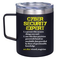Funny Cybersecurity Definition Expert Computer Engineer TShirt 12oz Stainless Steel Coffee Mug