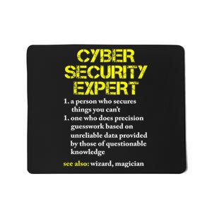 Funny Cybersecurity Definition Expert Computer Engineer TShirt Mousepad