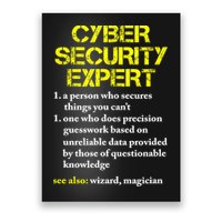 Funny Cybersecurity Definition Expert Computer Engineer TShirt Poster