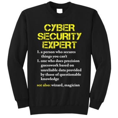 Funny Cybersecurity Definition Expert Computer Engineer TShirt Tall Sweatshirt