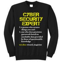 Funny Cybersecurity Definition Expert Computer Engineer TShirt Tall Sweatshirt