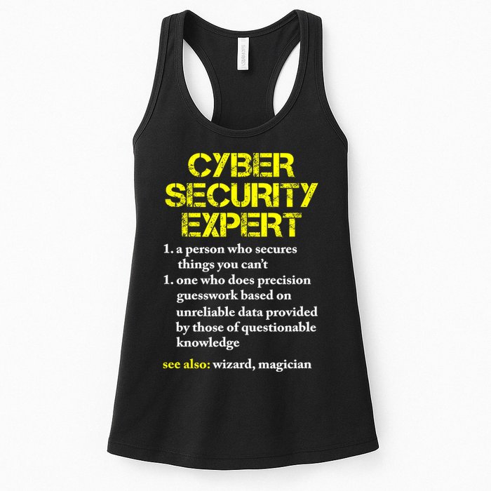 Funny Cybersecurity Definition Expert Computer Engineer TShirt Womens Tank Top