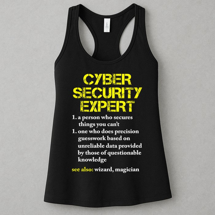 Funny Cybersecurity Definition Expert Computer Engineer TShirt Womens Tank Top