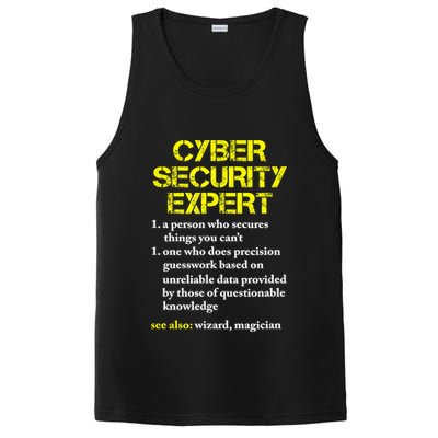 Funny Cybersecurity Definition Expert Computer Engineer TShirt PosiCharge Competitor Tank