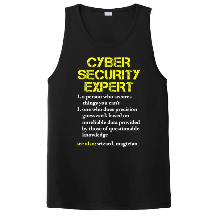 Funny Cybersecurity Definition Expert Computer Engineer TShirt PosiCharge Competitor Tank