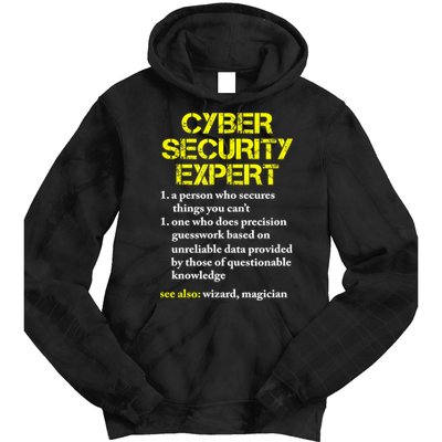 Funny Cybersecurity Definition Expert Computer Engineer TShirt Tie Dye Hoodie