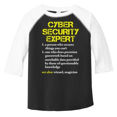Funny Cybersecurity Definition Expert Computer Engineer TShirt Toddler Fine Jersey T-Shirt