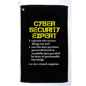 Funny Cybersecurity Definition Expert Computer Engineer TShirt Platinum Collection Golf Towel