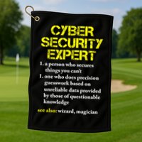 Funny Cybersecurity Definition Expert Computer Engineer TShirt Golf Towel