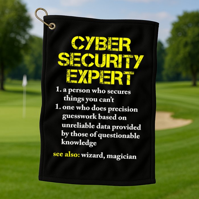 Funny Cybersecurity Definition Expert Computer Engineer TShirt Golf Towel