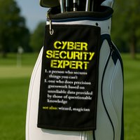 Funny Cybersecurity Definition Expert Computer Engineer TShirt Golf Towel