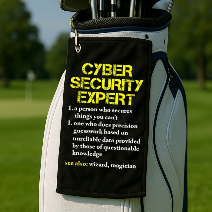 Funny Cybersecurity Definition Expert Computer Engineer TShirt Golf Towel