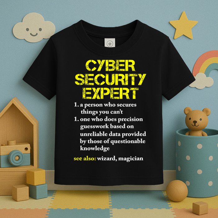 Funny Cybersecurity Definition Expert Computer Engineer TShirt Toddler T-Shirt