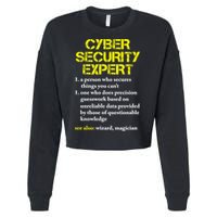 Funny Cybersecurity Definition Expert Computer Engineer TShirt Cropped Pullover Crew