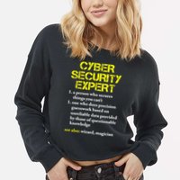 Funny Cybersecurity Definition Expert Computer Engineer TShirt Cropped Pullover Crew